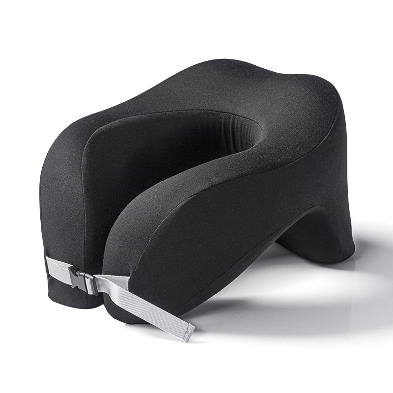 Almohada de viaje en forma de U, almohada de espuma viscoelástica pura para el cuello, para avión, oficina, siesta, almohadas cervicales, vuelo, cabeza para dormir, soporte para el cuello: Verde