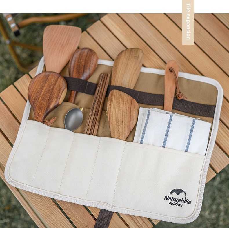 Naturehike bestik opbevaringspose holder camping bordservice spisepinde ske gaffel arrangør udendørs picnic bbq opbevaringspakke