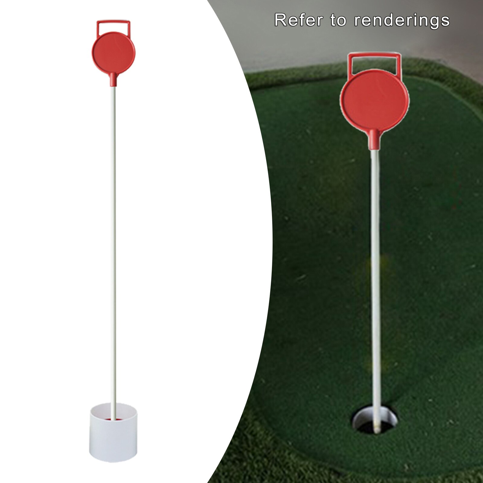 Portable Golf Flagstick Golf Practice Hole Cup Putting Green Flag Golf Pin Flagpole for Yard Garden Indoor Outdoor Golf Training