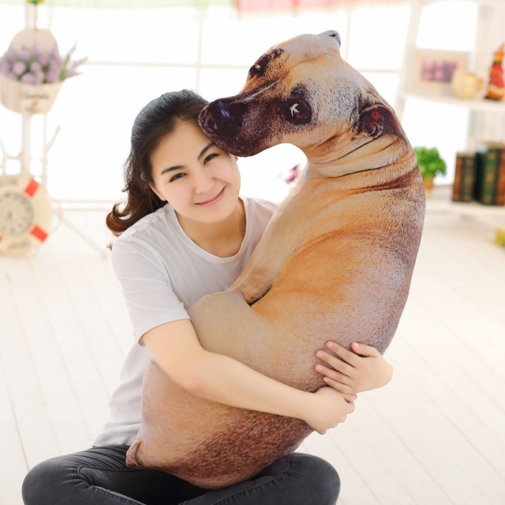 Cute 3D Lifelike Animal Throw Pillow Dog Pillow Soft Cushion Office