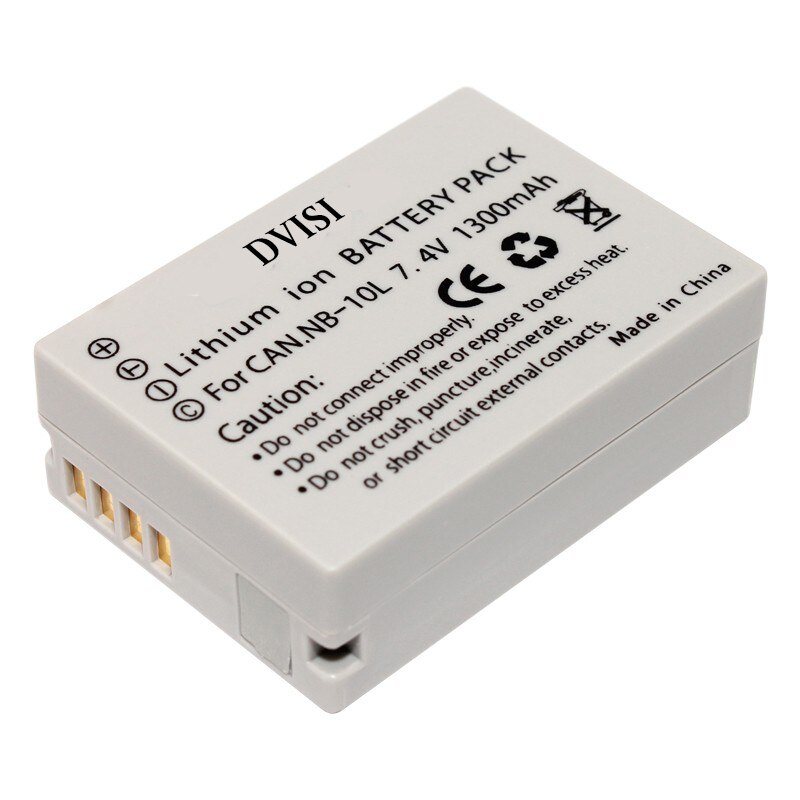 Dvisi 7.4v 1300 mah nb -10l batterier  nb 10l kamerabatteri för canon  sx40 hs sx40hs sx50 hs sx50hs g1 x g1x g15 g16 sx60 hs g3x