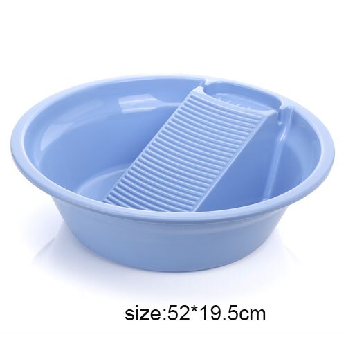 Baignoire en plastique lavabo bassin épaissi baignoire Sudsy baignoire à lessive bassin épurateurs produits de blanchisserie ménagers accessoires: Blue-L