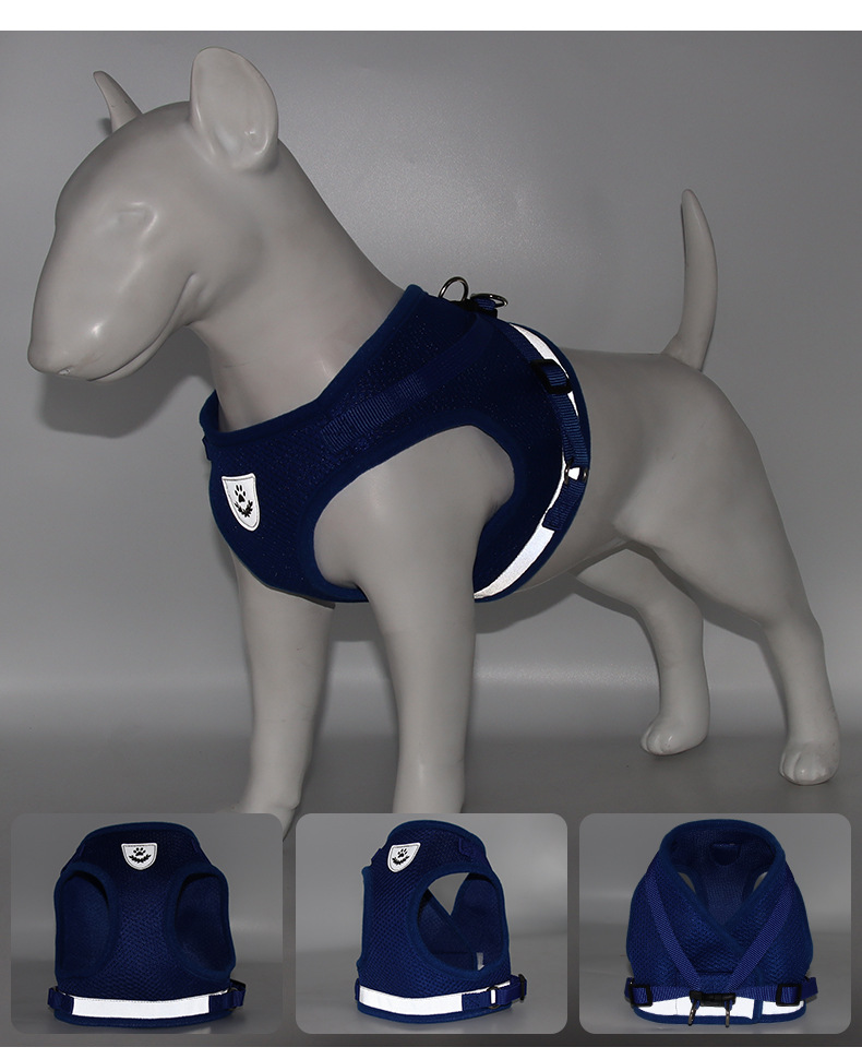 Pet chest harness vest type dog leash reflective breathable dog rope pet supplies