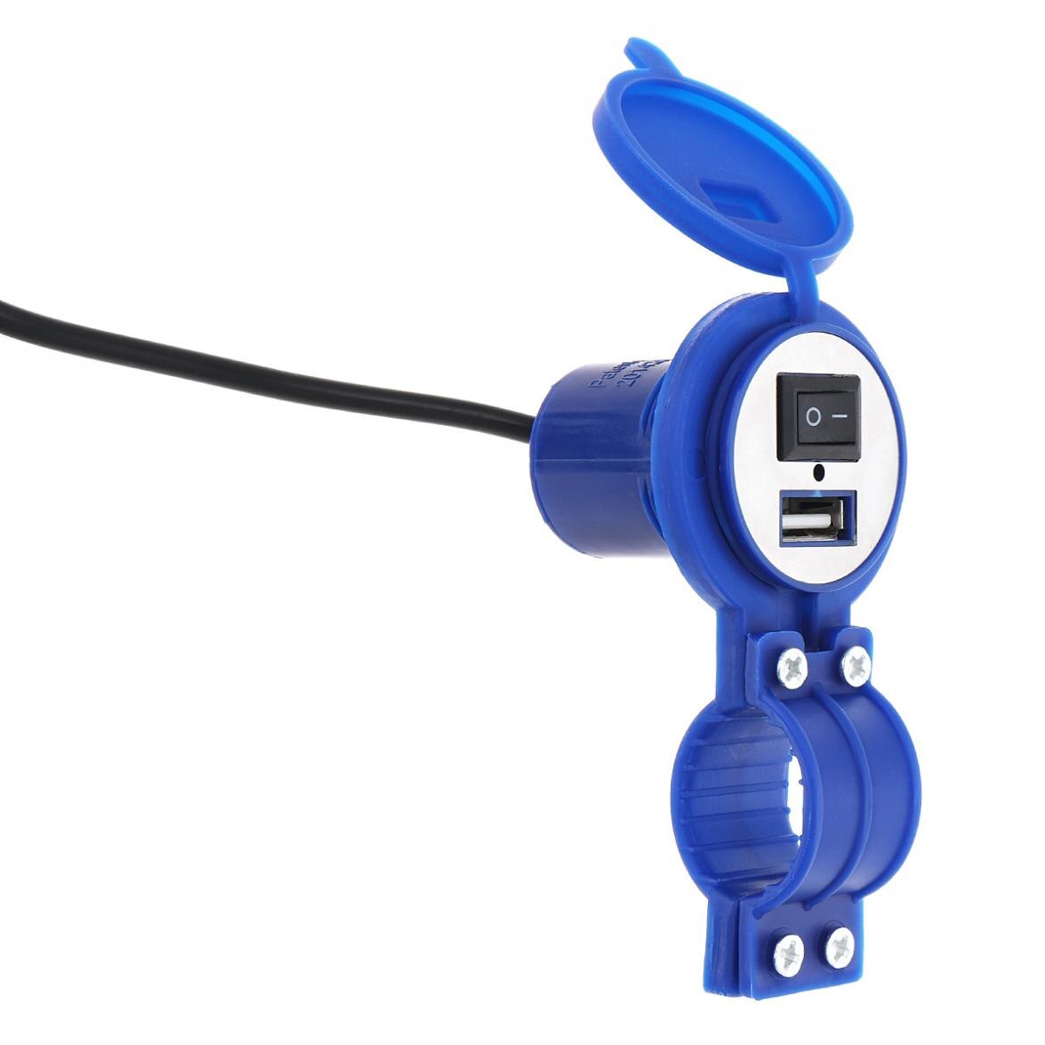 12V 2.1A Universal USB Nozzle Waterproof USB Vehicle Charger Mobile Phone Charger for Cross-cycling Scooter