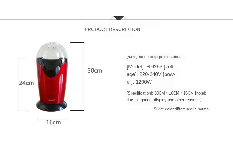 Luxury popcorn machine popcorn machine popcorn machine commercial automatic mini popcorn machine 1200W220-240V