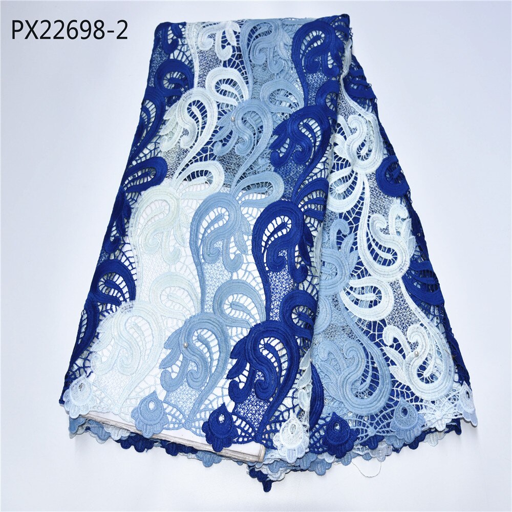coming African Lace Fabric African Guipure Cord Lace Embroidery wedding cloth use for women dress: 4