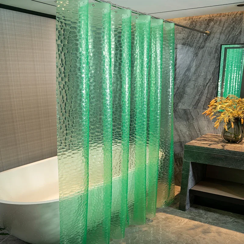 Dicker peva klarer Dusch vorhang mit 12 Haken wasserdichte Badewanne Badever deckung schimmel resistenter moderner Badewannen-Trenn vorhang zier