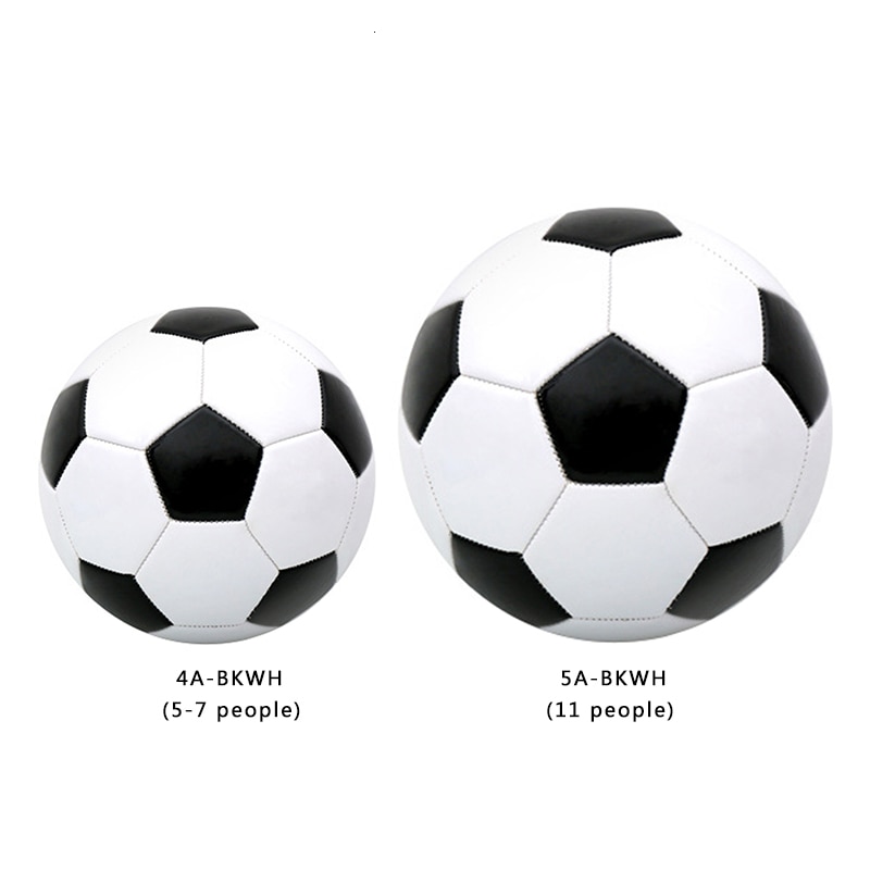 1 stk klassisk svart hvit utendørs butyl indre fotball ball standard voksen størrelse 5 pu fotball ball trening ball