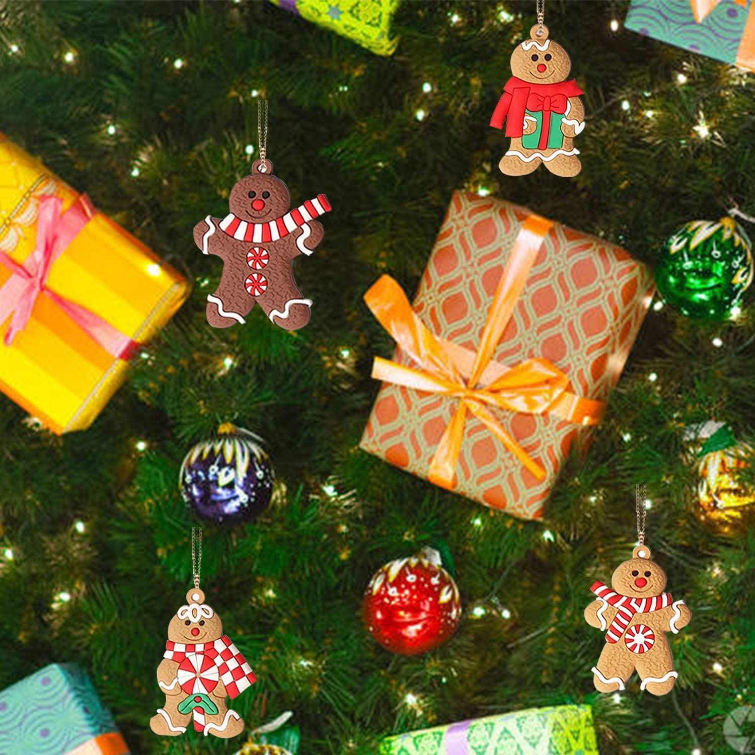 Gingerbread homem enfeites de natal feliz natal para o ano novo 2022 decorações da árvore de natal pingente festival casa decorações