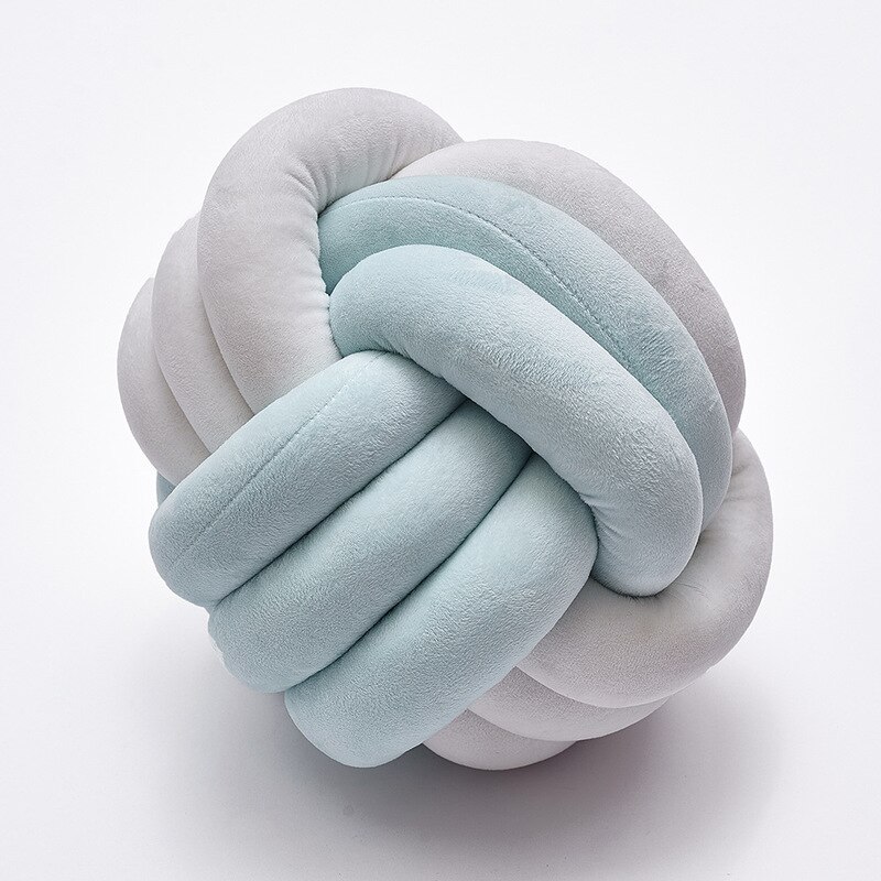 Kristall Samt Verknotet Durch Hand Kissen Werfen Kissen Hause Bettwäsche Runde Super Weiche Kreativität Sofa Kissen Verknotet Ball Kissen: Grün Weiß