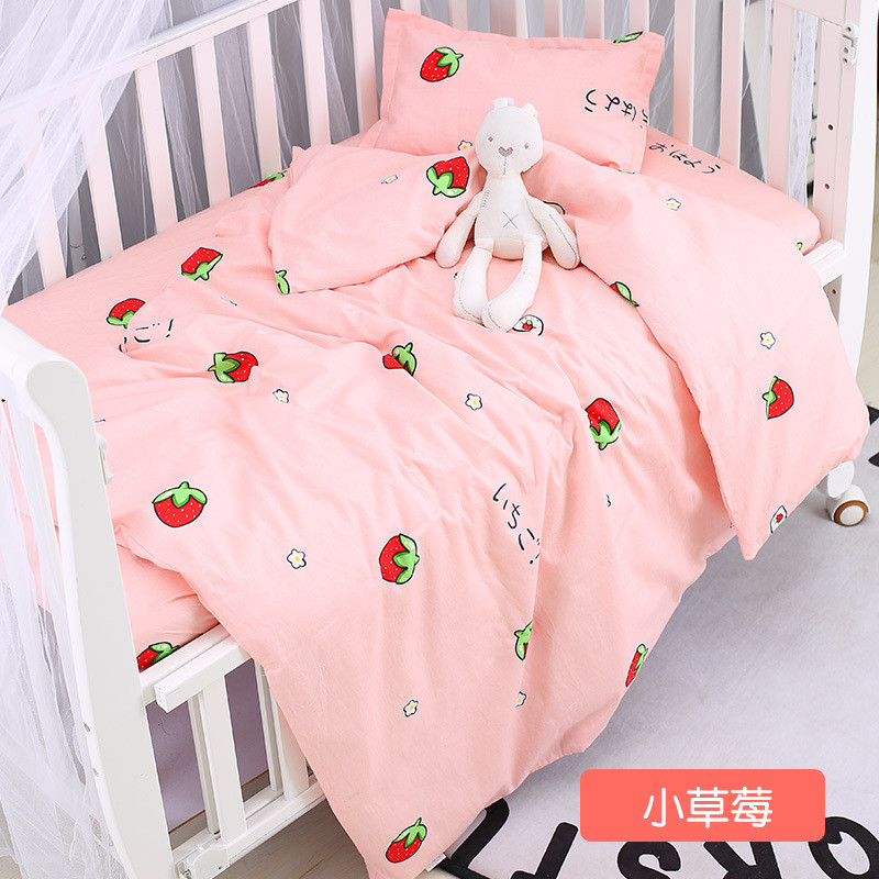 3 stk / sæt univers plads mønster krybbe sengetøj sæt bomuld baby sengetøj inkluderer pudebetræk lagen dynetæppe uden fyldstof: Xiao cao mei