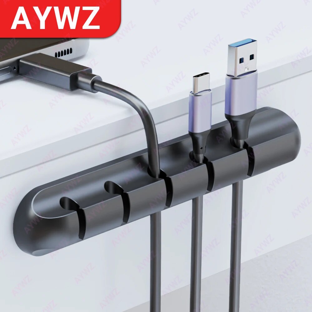 Clips de soporte de Cable adhesivo, organizador de cables de gestión de cables para escritorio, Cable de carga USB, mesita de noche, Cable de alimentación, Cable de ratón