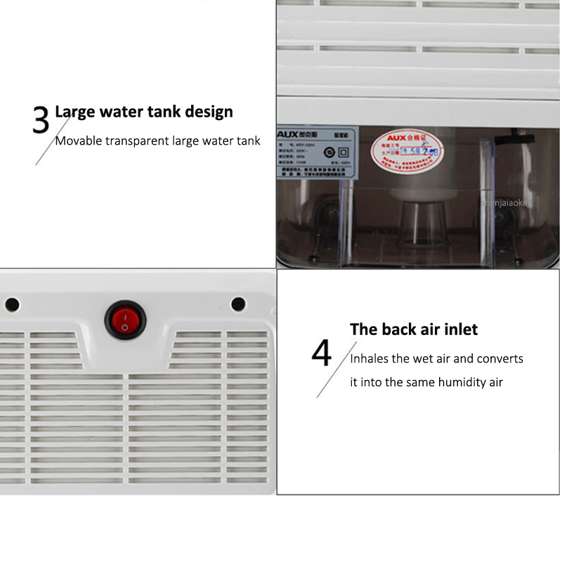 1700ml intelligent LED dehumidifier negative ion purification Indoor Air Dehumidifier Basement Moisture Absorber Mute