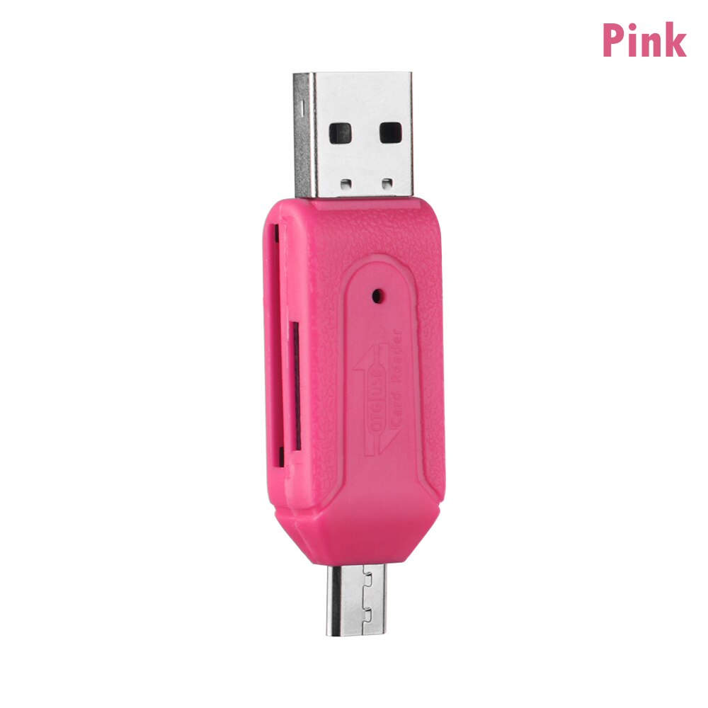 1PC 2 in1 Type-C & USB OTG Memory Card Reader Universal Micro USB TF/SD Card Reader Phone Extension Headers Adapter Accessories