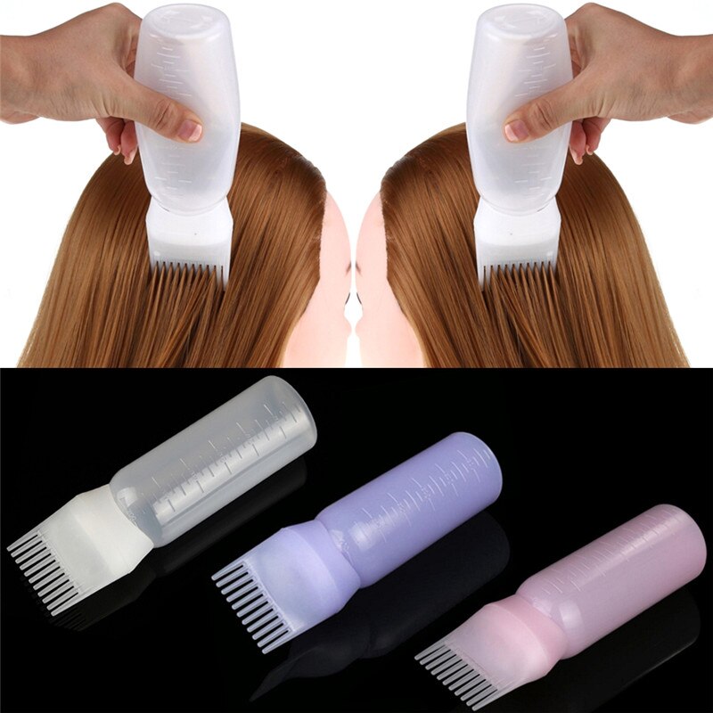 Bouteille de teinture pour cheveux vide avec applicateur brosse de distribution Salon de coloration des cheveux bouteilles de teinture outil de coiffure 120ML
