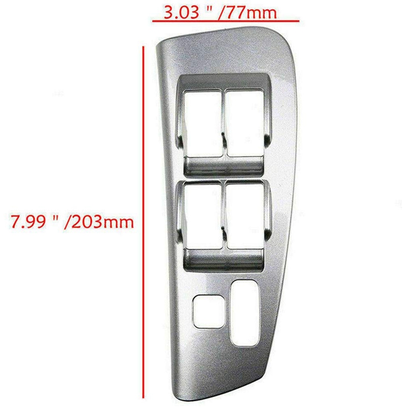 Switch Panel Power Window Switch Bezel Driver Side Left LH Silver for Toyota (Corolla Matrix) and Pontiac Vibe 2003 74232-0