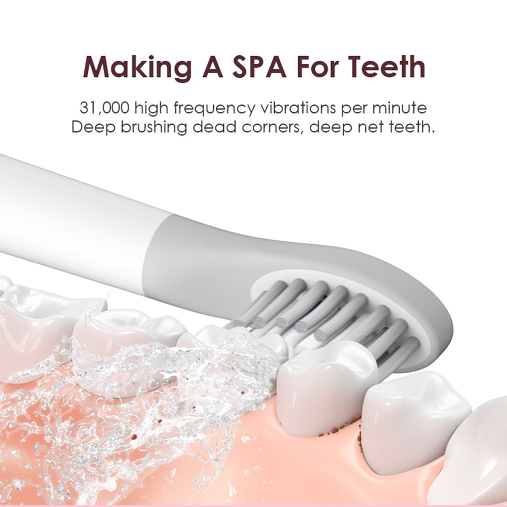 Electric Toothbrush Ultrasonic Automatic Tooth Brush Rechargeable Waterproof Cleaning Portable Toothbrush