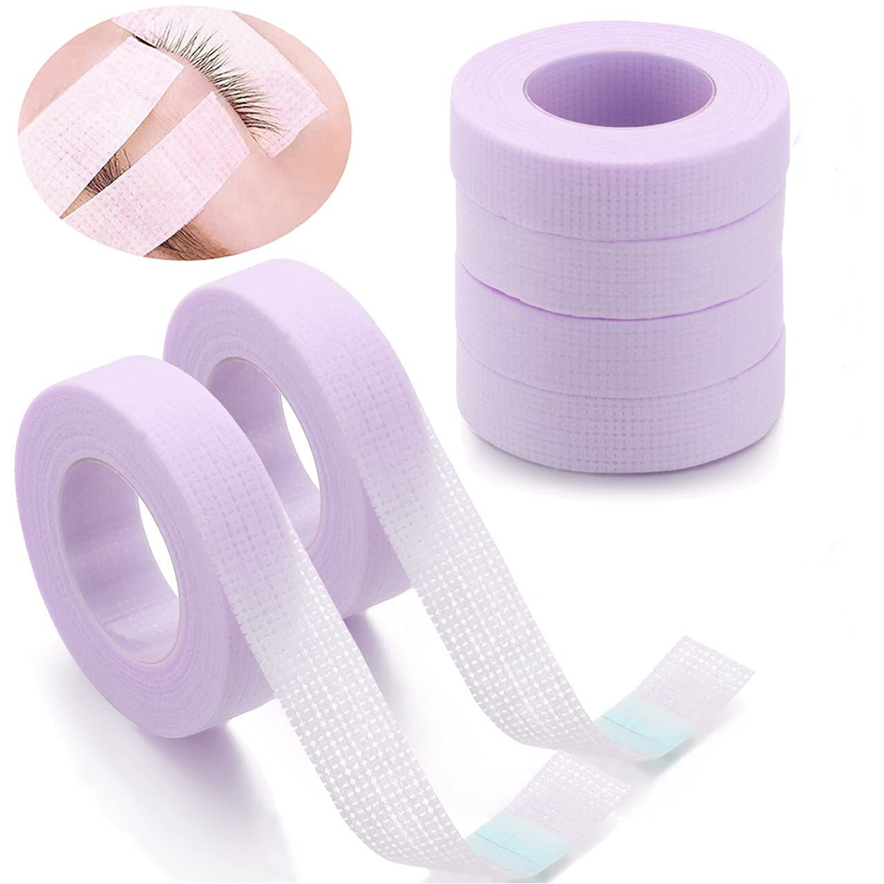3 Stuks Wimper Extension Groene Tape Sticker Isolatie Met Holesmedical Non-woven Tape Lijm Ademend Patches Bandage