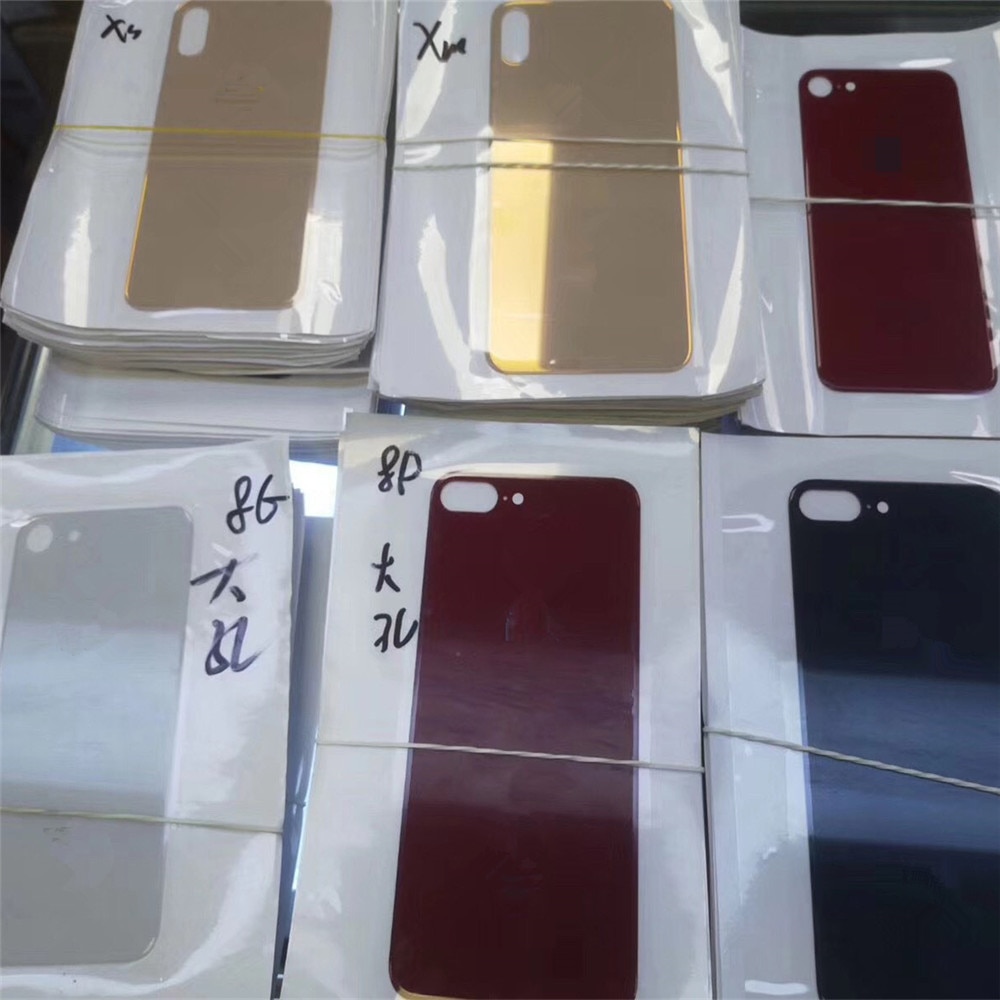 Capa de bateria traseira buraco grande, porta, caixa traseira, caixa para iphone 8g 8 p 8 plus x caixa traseira de vidro xr xs max