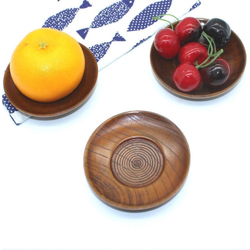 3Pcs Kleine Houten Platen Huishoudelijke Gerechten Gearomatiseerde Platen Schotel Platen Keuken Snack Platen Fruit Platen Diner Platen