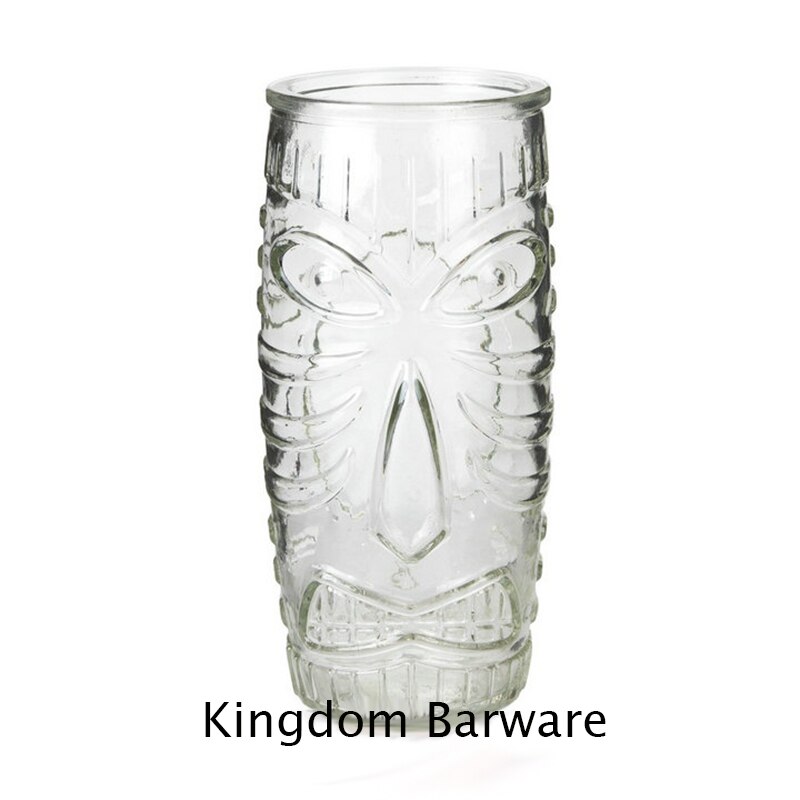 Glass Tiki Mug Modern Bar Tiki Cooler Clear Tumblers: Tall Tumbler 600ml