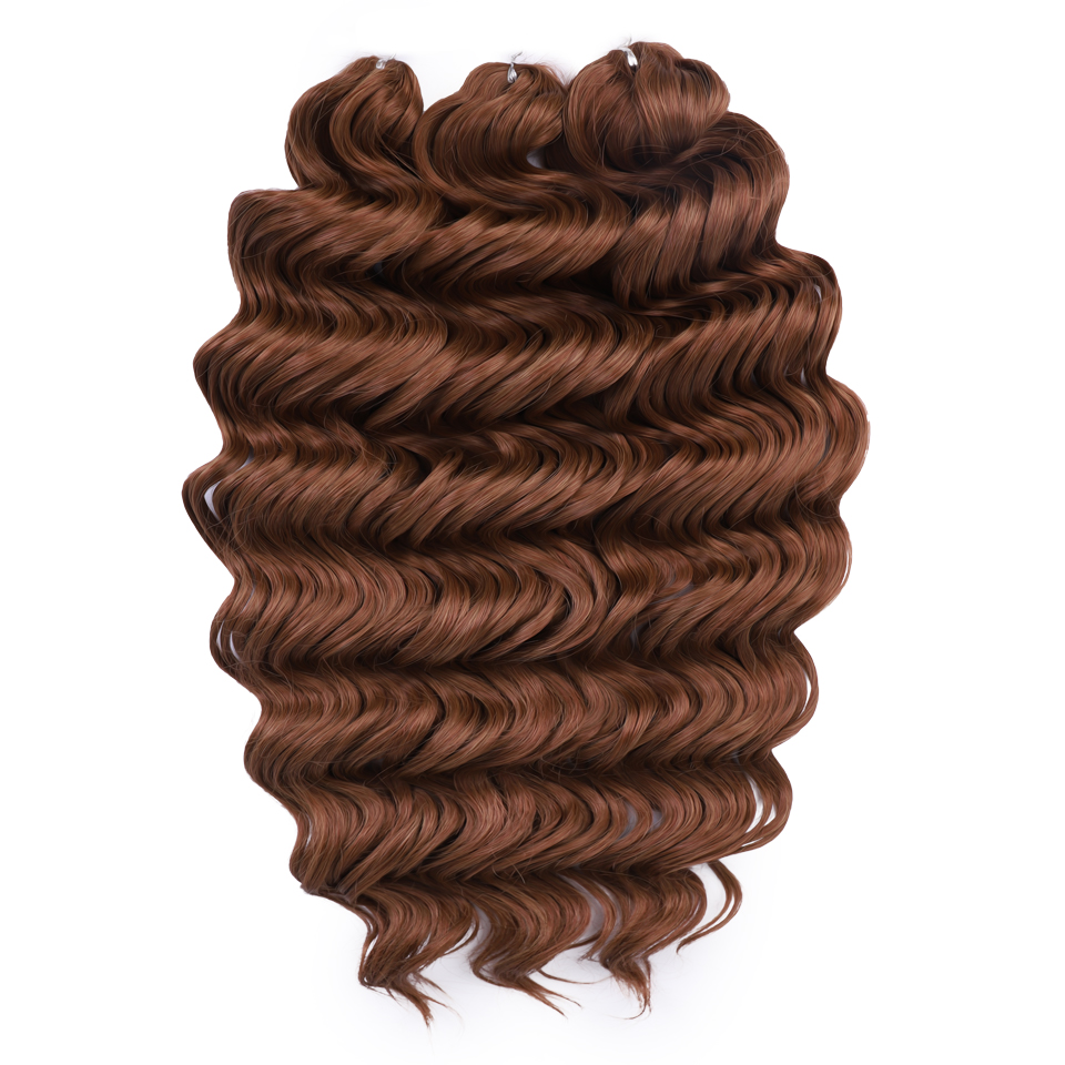 Extensiones de cabello trenzado de arcoíris, pelo sintético ondulado profundo, Passion Twist, Crochet, 24 pulgadas/60cm, ombré, marrón, Rubio: Blue