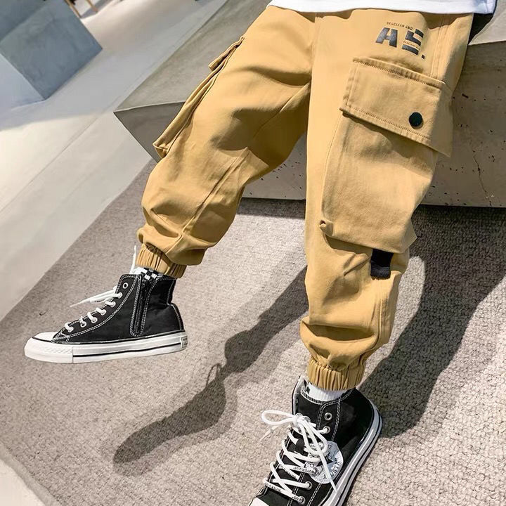 Chłopięce spodnie dresowe Streetwear dla dzieci dorywczo spodnie hip-hopowe dla nastolatków dzieci biegaczy spodnie typu Casual