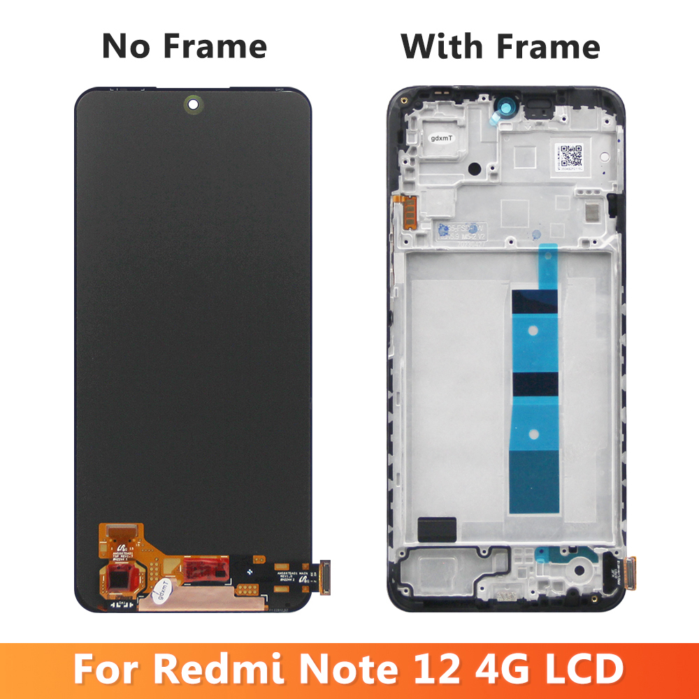Super AMOLED pour Xiaomi Redmi Note 12 4G 23021RAAEG 23021RAA2Y écran tactile Lcd avec cadre pour écran Redmi Note 12 4G