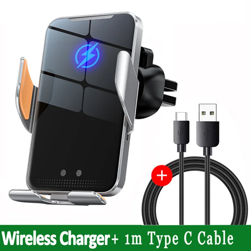 Cargador inalámbrico de coche de 30W, soporte magnético para teléfono de montaje en coche para iPhone 15, 14, 13, 12, Samsung, carga rápida por inducción infrarroja: Morado