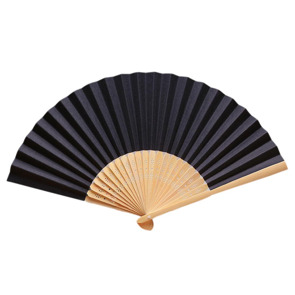 Blank White DIY Paper Wooden Bamboo Folding Fan Hand Fan for Practice Calligraphy Painting Drawing Wedding Party Ornaments