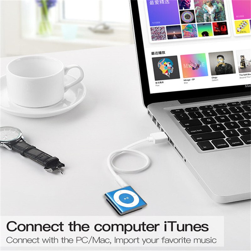 3.5 naar USB 2.0 Converter Kabel 0.1m Jack 3.5mm Lader Data Kabel Voor Apple iPod Shuffle 4th 5th 6th 7th Jack naar USB Cord