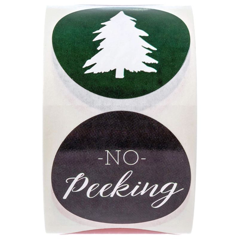 500pcs/roll 6 Designs Christmas Stickers Tree Elk Decorative for Scrapbooking M0XD