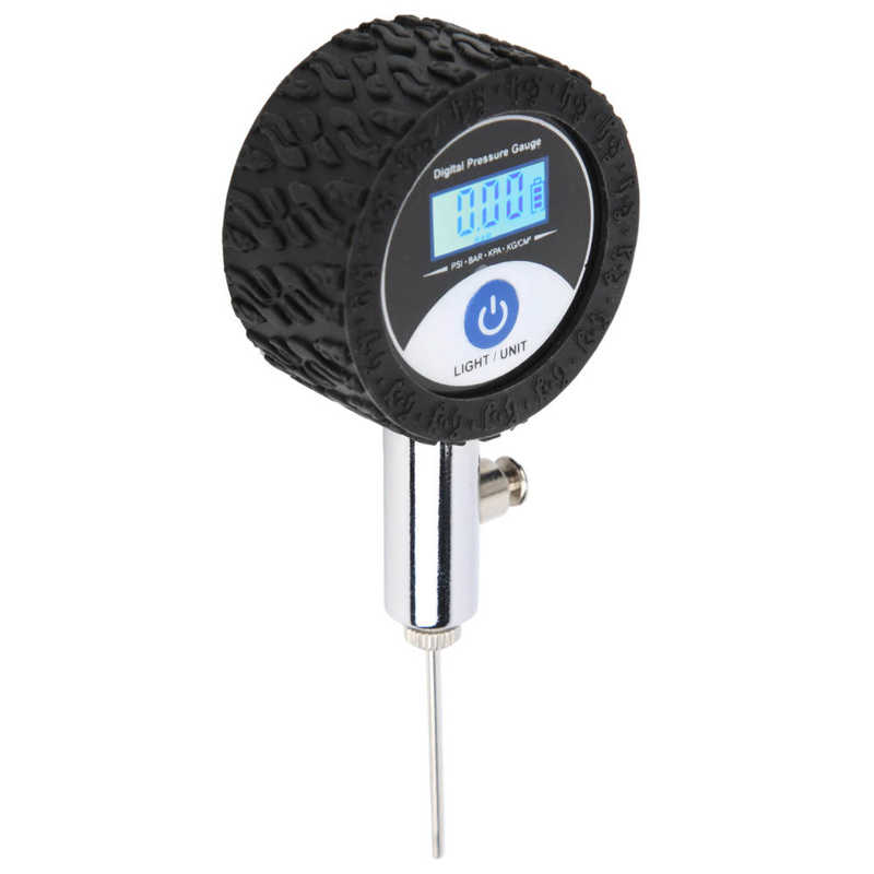 Pressure Gauge for Soccer Basketball Volleyball Stainless Steel Air Barometers with Digital Display