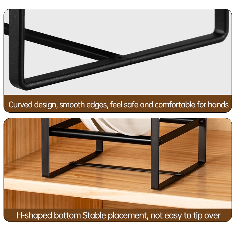 Kitchen Cabinet Plate Storage Countertop Dish Rack for Plates Bowls Drying Storage Cabinet Countertop Home Essential