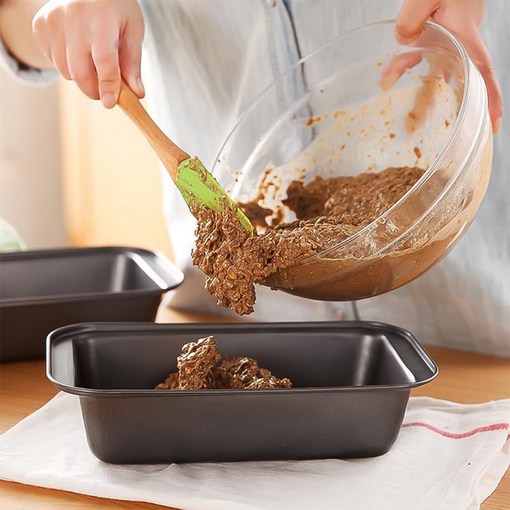 Non-stick kolstål tårta bröd limpa bakform rektangulär ost toast form
