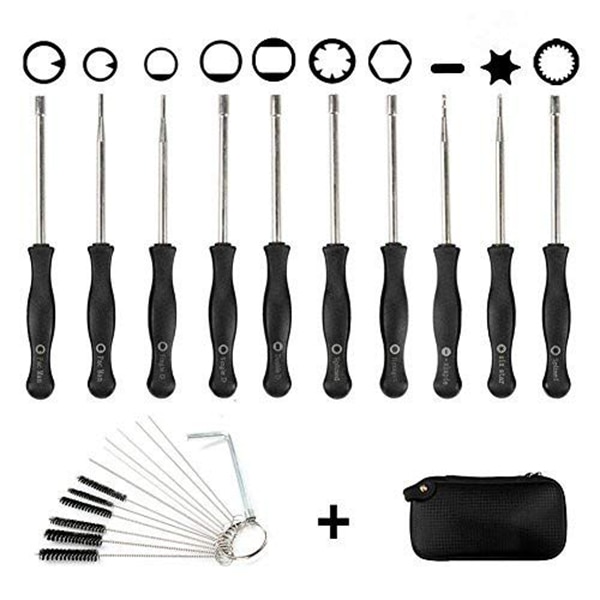 10pcs Carburetor Adjustment Tool Kit,Carburetor Adjustment Tool Set with Free Cleaner Tool and Carrying Case For Common 2 Cycl