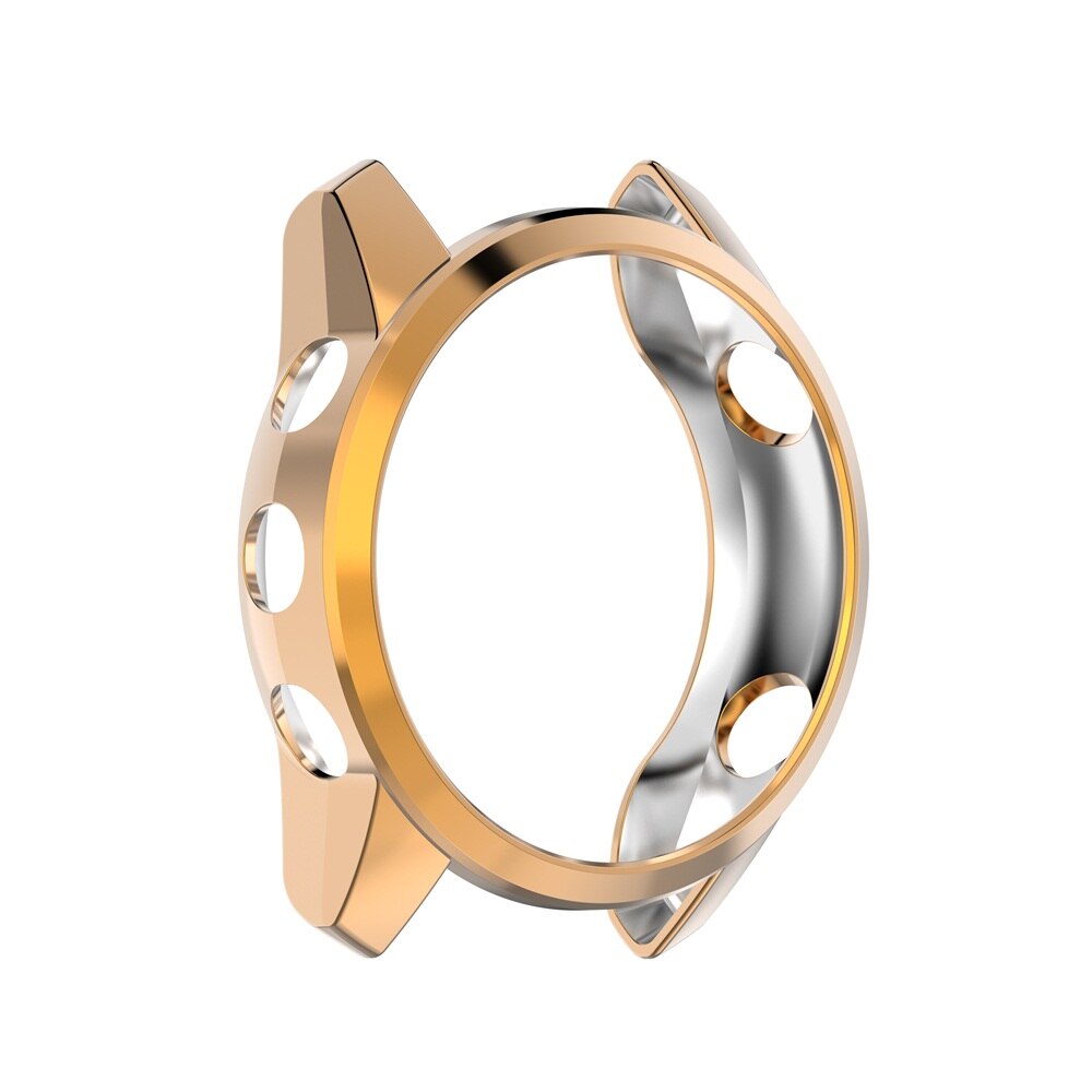 FIFATA Plating TPU Protective Case For Garmin Forerunner 745 Watch Cover Protector Bumper Frame For Garmin Forerunner745 Shell: Rose Gold