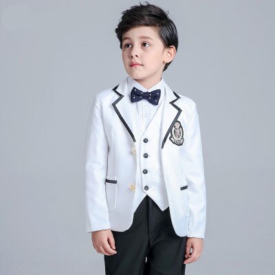 2018 new fashion neonati maschi capretti di autunno della molla blazers suits ragazzo vestito per matrimoni bambini formale abito bianco da sposa ragazzo abiti