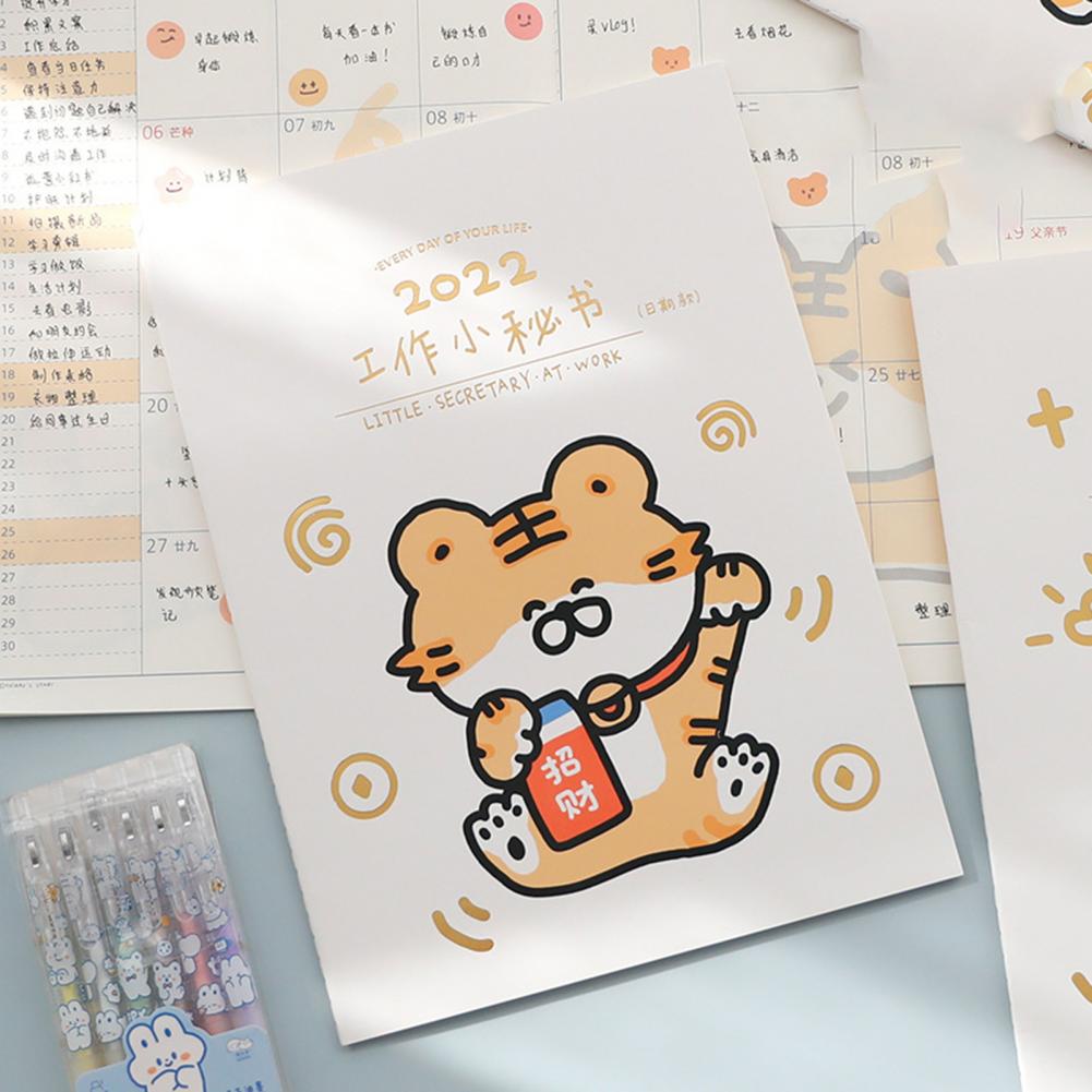 Agenda Planner Hechtdraad 2022 Planner Papier Opvallende Creatieve Wekelijkse Maandelijkse 2022 Jaar Kalender Boek