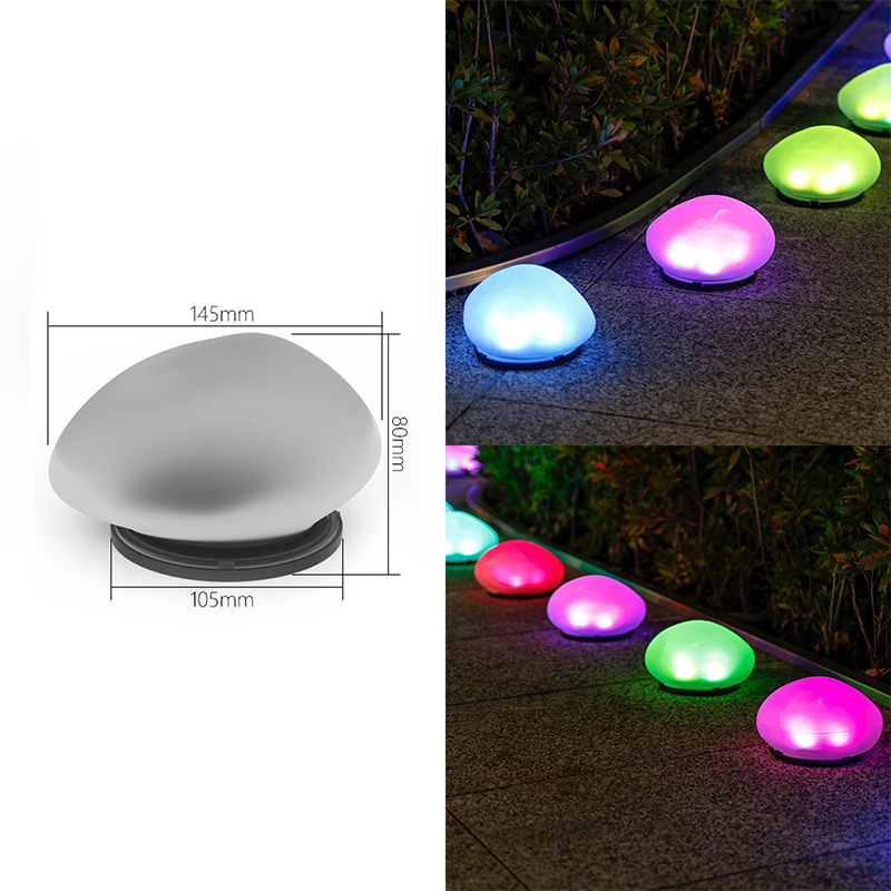 Solarna lampa kamienna zewnętrzna IP65, lampa gruntowa z matowym szkłem, lampion ogrodowy, oświetlenie dekoracyjne robić krajobrazu, trawnik, podwórko, patio, ścieżka.: zielony