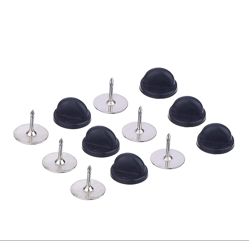 50 stuks/pak Veiligheid Broche Slot Metalen Rubber Kleurrijke Pins Terug Knop Gesp Sluitingen voor pin Broche base Sieraden Accessoires