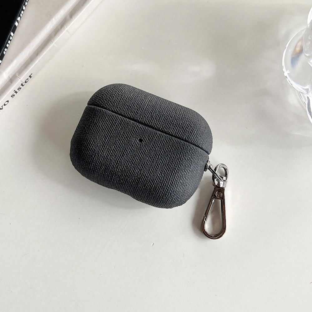 Funda protectora de tela para auriculares Apple Airpods 4, 3, 2, 1 Pro 2, con llave, cierre de Metal, funda para auriculares Bluetooth para Air Pods Pro2: 3XS / Marrón