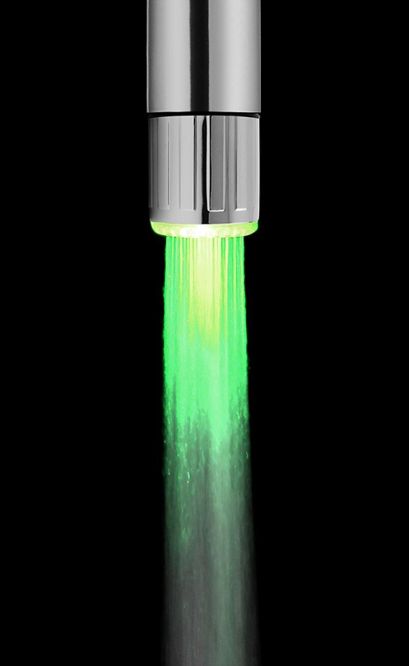 Grifo de agua con luz LED que cambia, grifo de ducha luminoso para baño, luz para el hogar, 7 colores: high 3cm