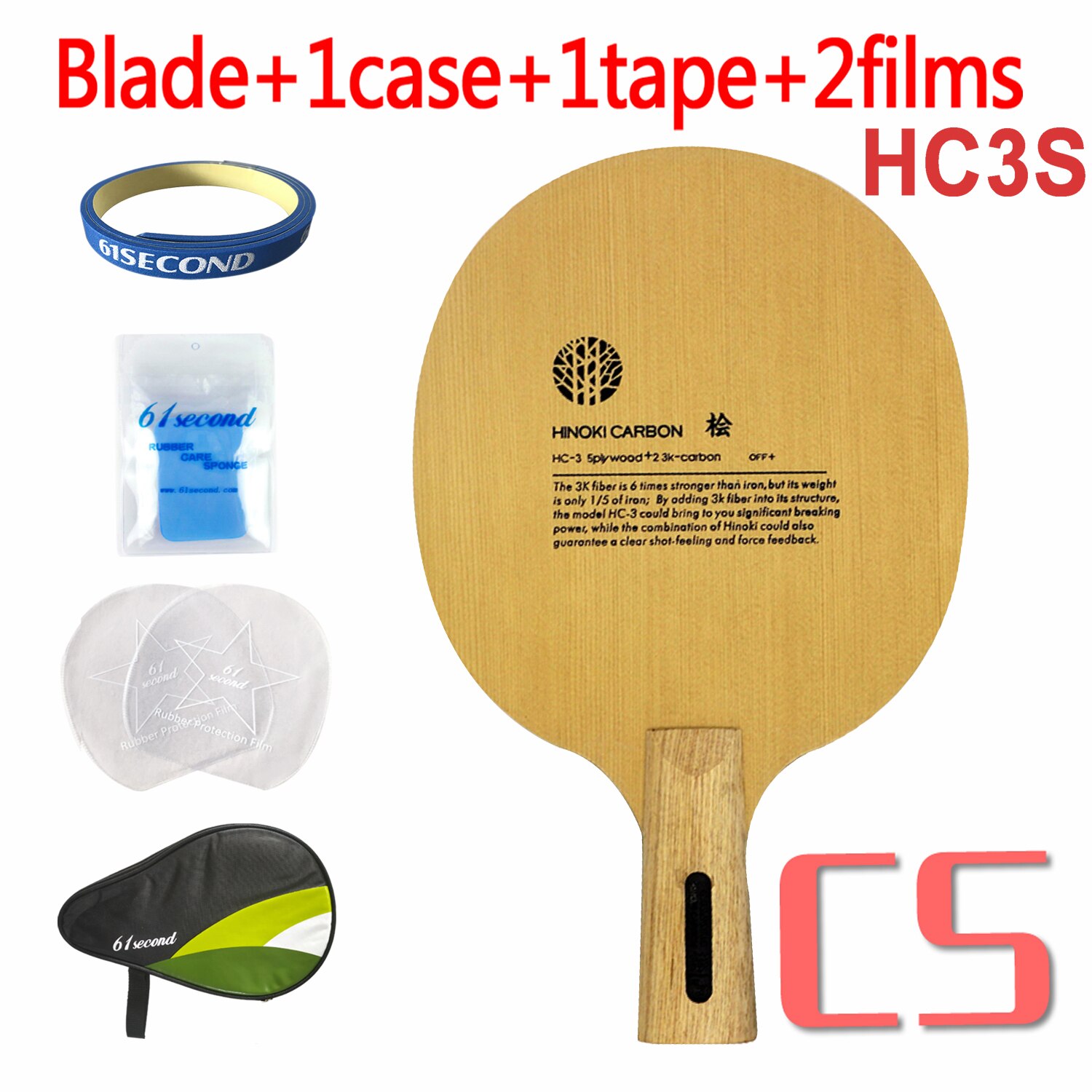 Sanwei HC.3 HC 3 HC-3 HC-3S HC3S Table Tennis PingPong Blade: HC3S CS with HM