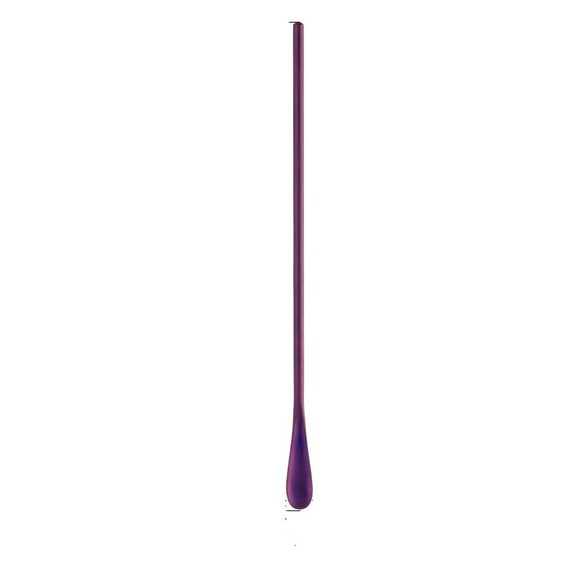 Stil rustfritt stål fargerike kaffescoops cocktail røreskje 13/22.5cm drink blandeskjeer for kjøkken kafé bar verktøy: Lilla / S (13 x 1.3) cm