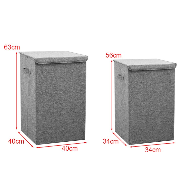 Large Capacity Cotton Linen Laundry Basket Bathroom Dirty Clothes Storage Basket Household Collapsible Waterproof Laundry Hamper