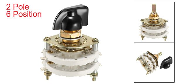 uxcell 1/4pcs Rotary Switch Selector 2 Pole 3/4/5/6/8/9/10/11 Position Selectable 1-2 Deck Band Channel Easily Turned: 2P6T K7-1