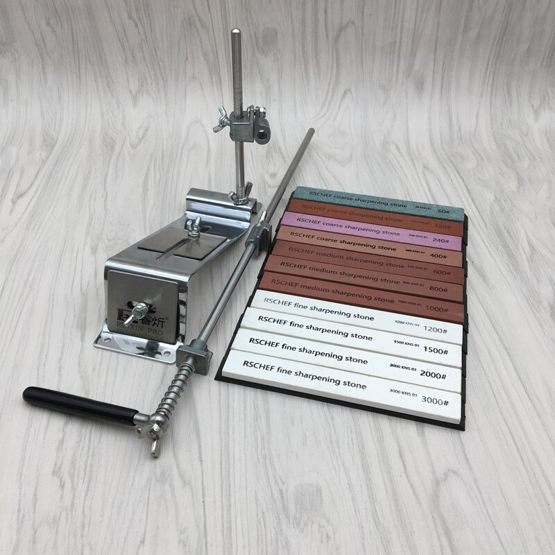 1/2/3/4Pcs fixed knife sharpener Angle sharpener white alundum 240 400 600 1000# Kitchen tools sharpening system