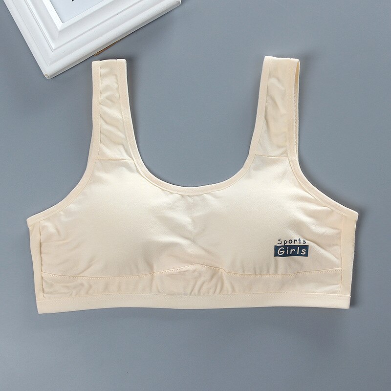 Soutien-gorge rembourré en coton pour filles et adolescentes de 10 à 16 ans, haut de puberté sans fil, sous-vêtements de Sport pour enfants
