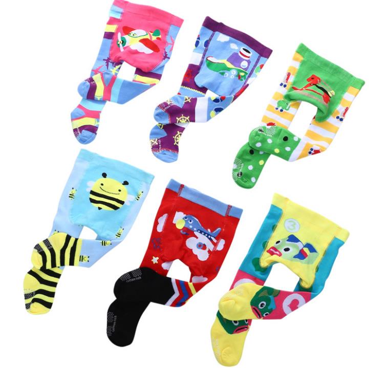 41Cm Lange Ademend Zweetabsorberende Comfortabele Jongen Panty Puur Katoen Cartoon Baby Kousen Antislip Panty 5 Stk/partij